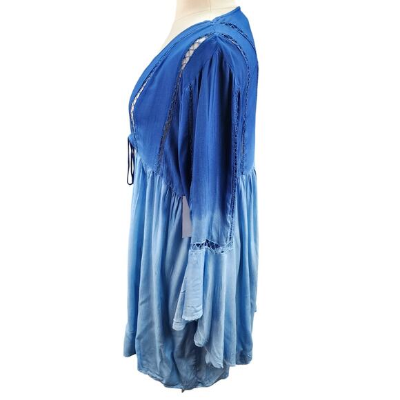 NWT Swimsuits for All Coverup Size 14/16 LARGE Tunic Dress Blue Ombre Beach Pool - Picture 16 of 16